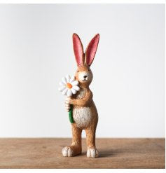 Standing rabbit with daisy