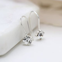 Load image into Gallery viewer, Sterling silver clear crystal little drop earrings
