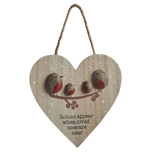 ‘Robins appear ……..’ pebble heart sign
