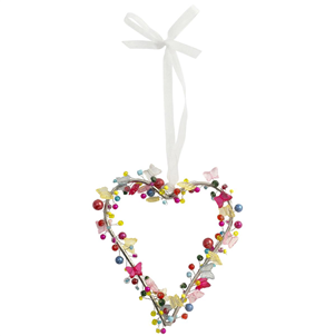 Heart - beaded heart decoration